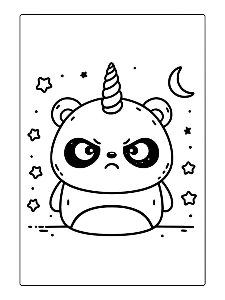 9+ Unicorn Panda Kleurplaat Gratis