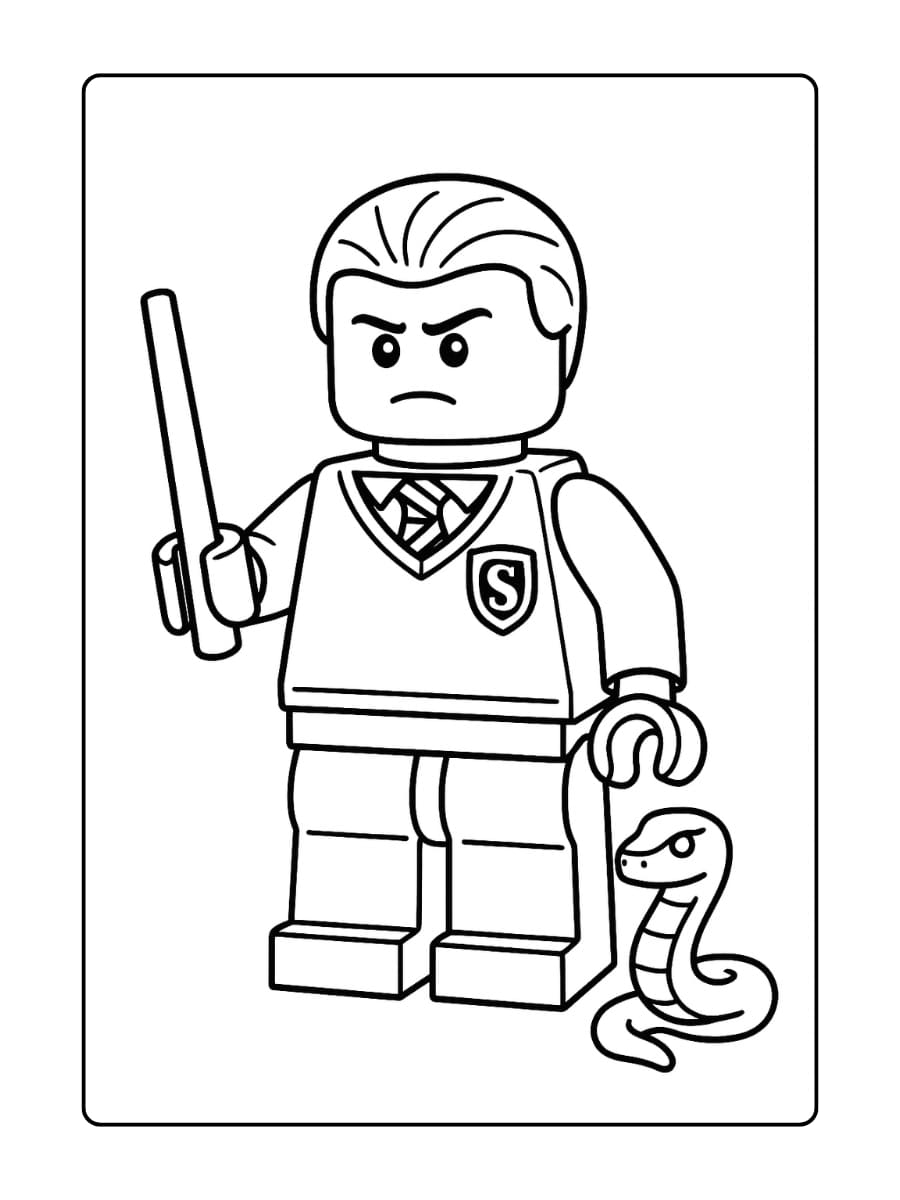 Draco Malfidus in zijn Zwadderich-uniform
