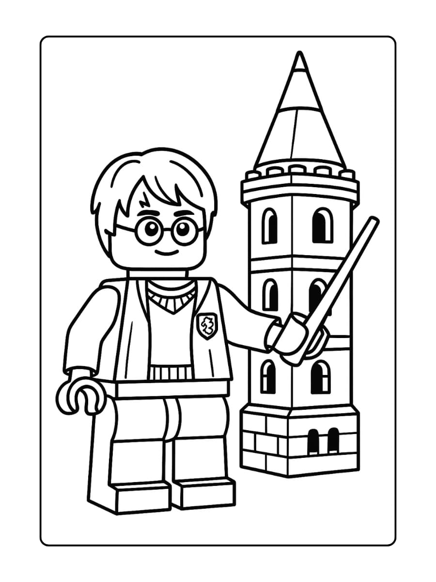 Harry Potter met zijn toverstaf