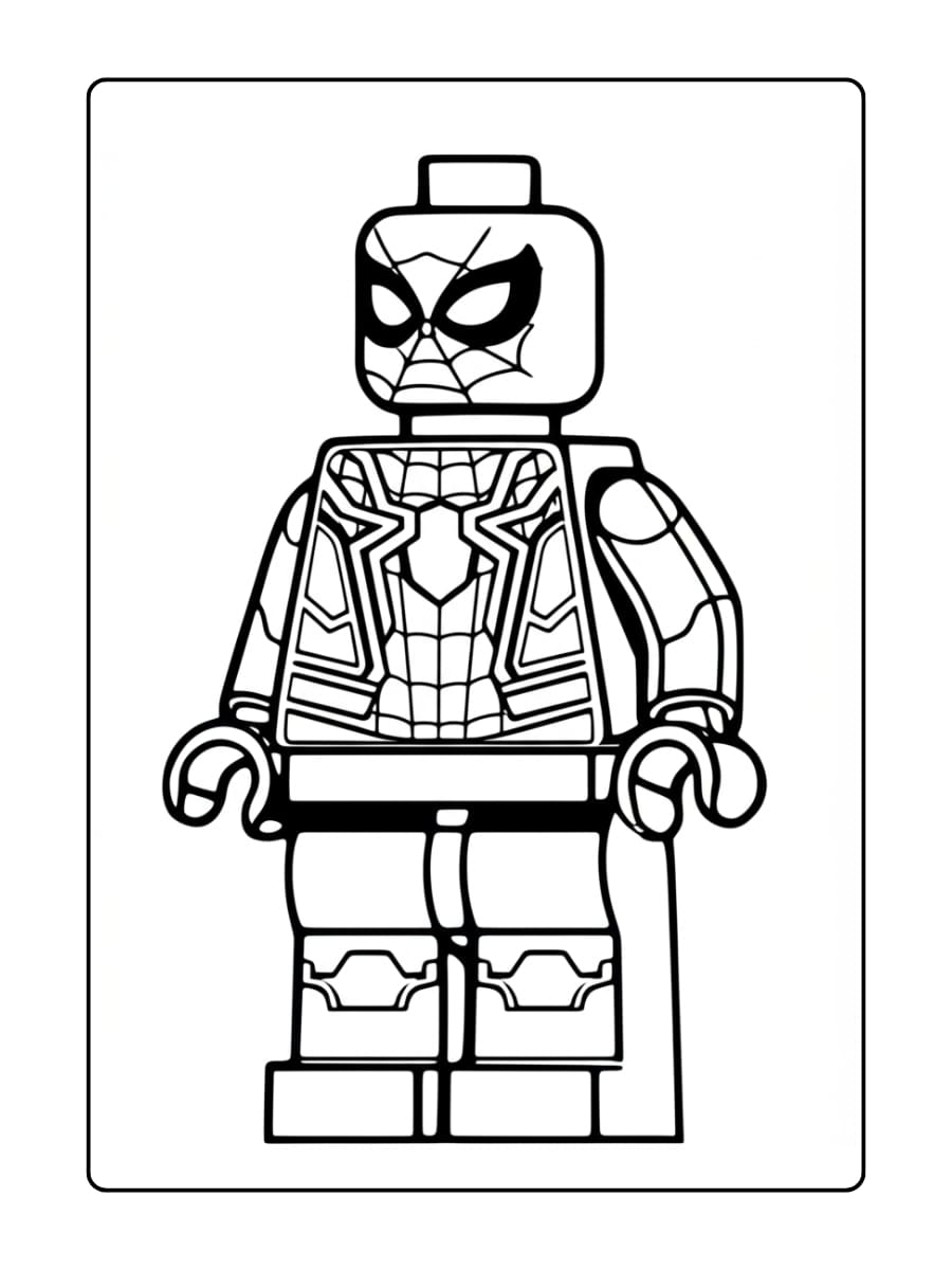 Kleurplaat Lego Spider-Man – Geavanceerd pantserpak