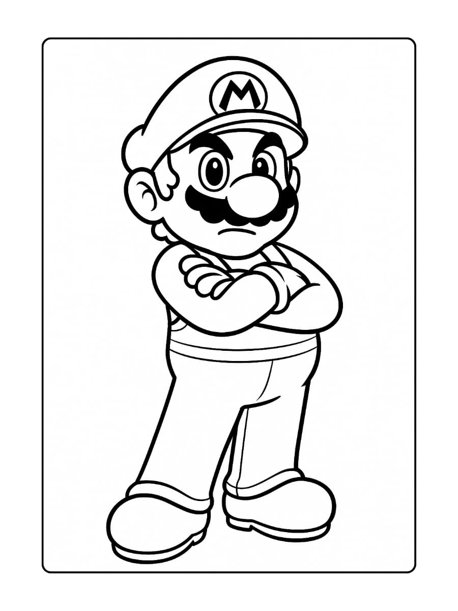 Mario met Armen Gekruist