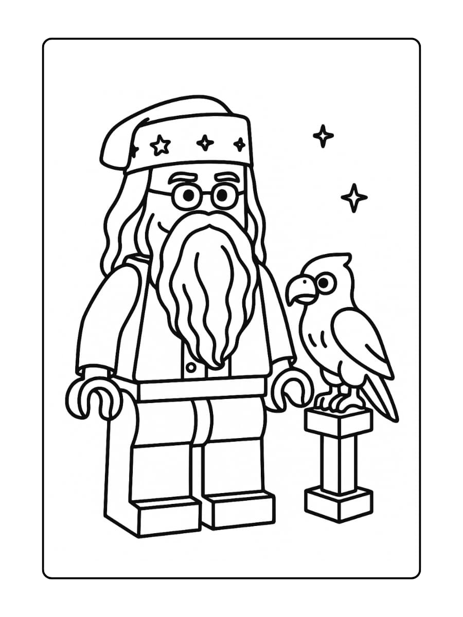 Professor Perkamentus met zijn lange baard