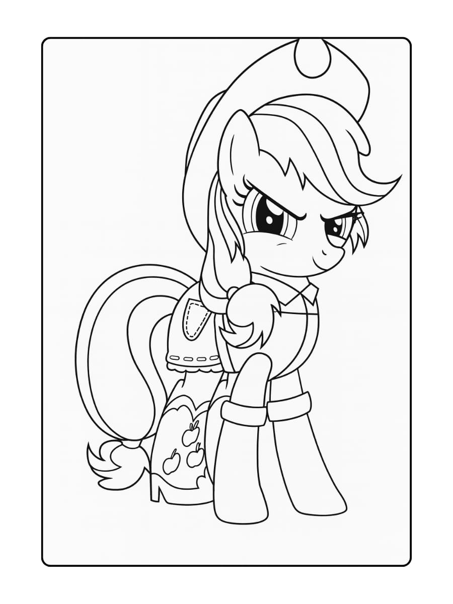 Applejack rijdt op haar pony