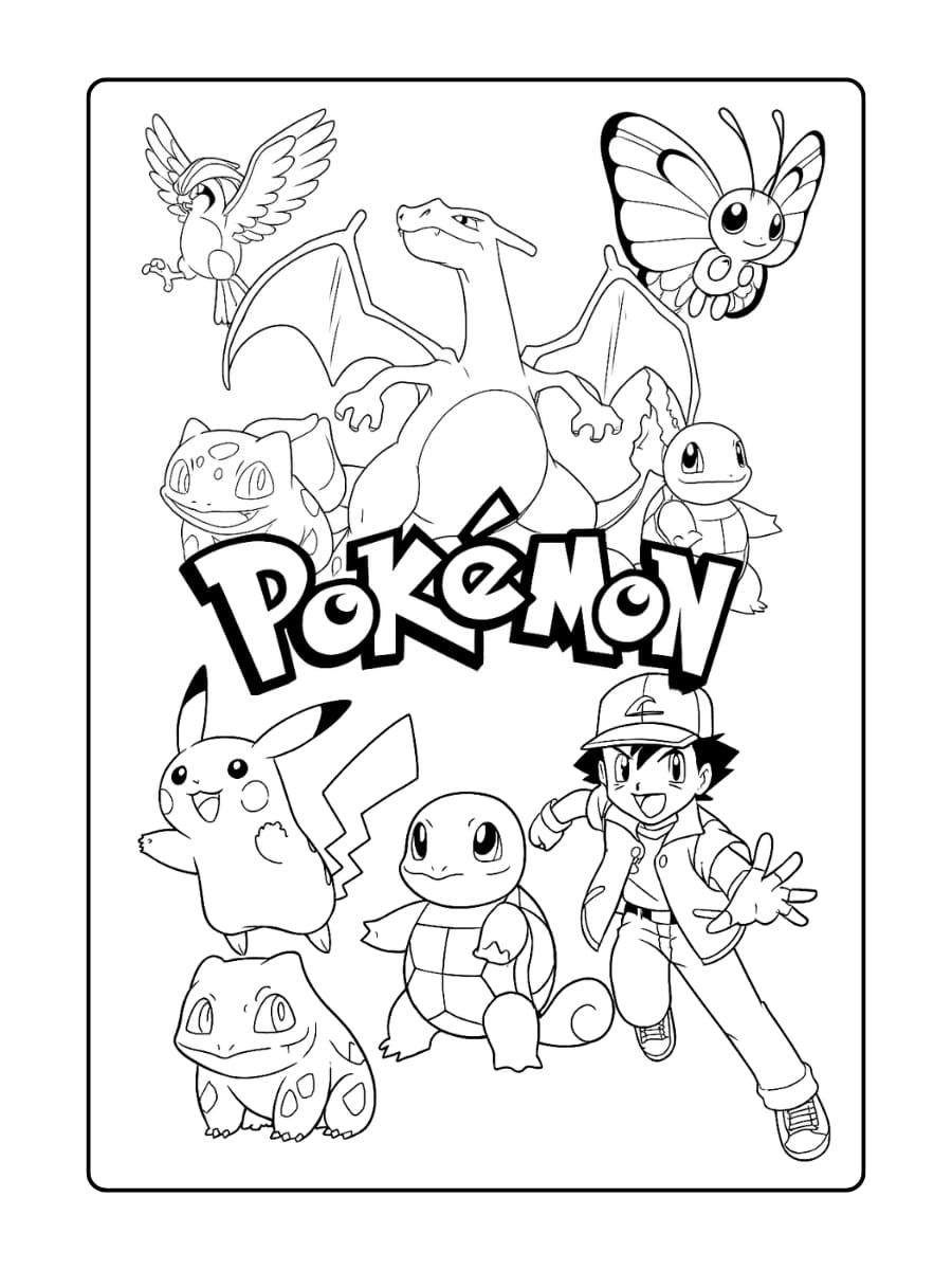 Ash en zijn Pokémon team staan klaar voor een spannend avontuur