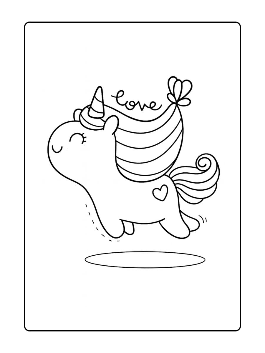 Een baby unicorn die een flesje drinkt