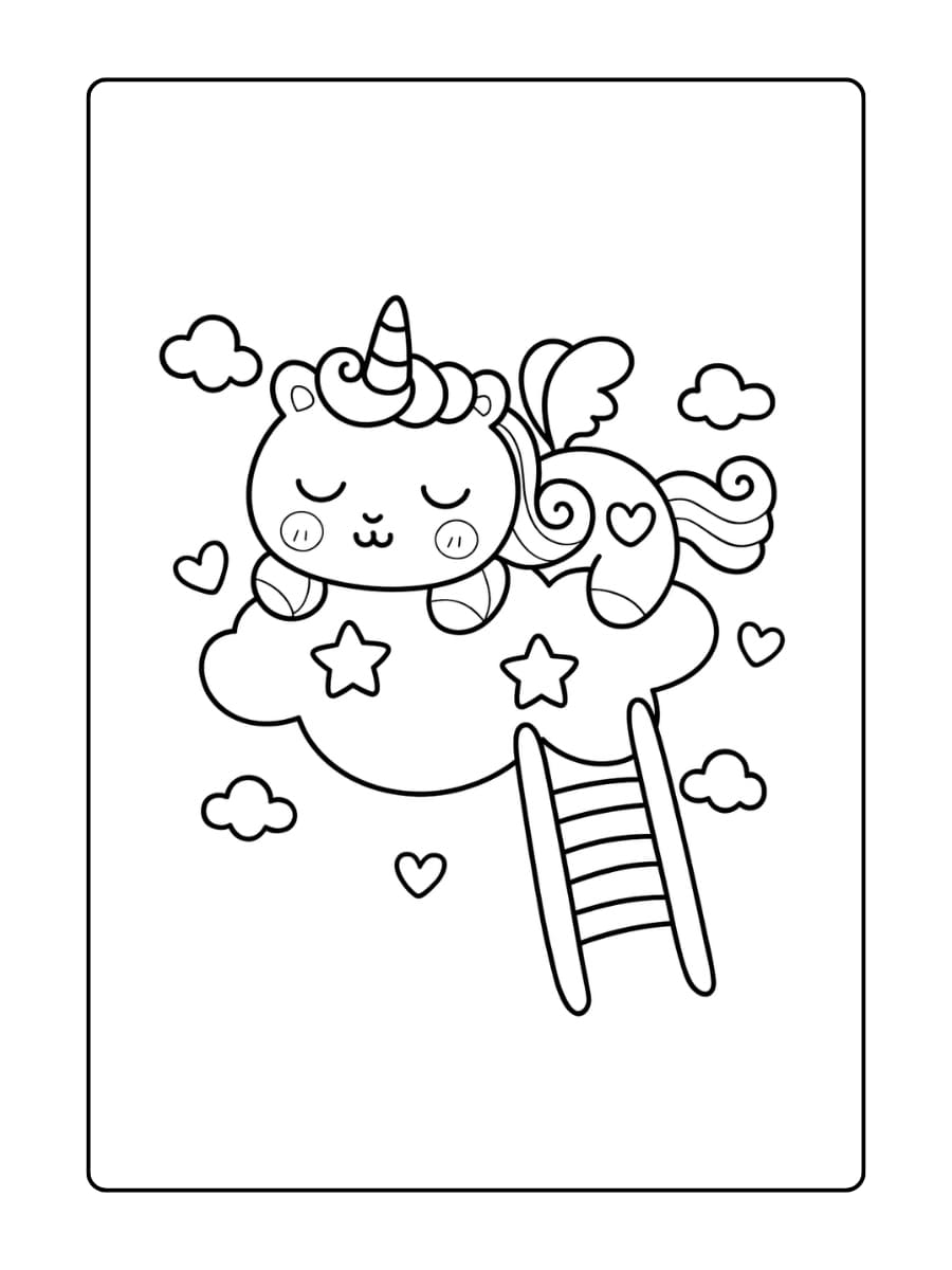 Een baby unicorn die speelt met een teddybeer