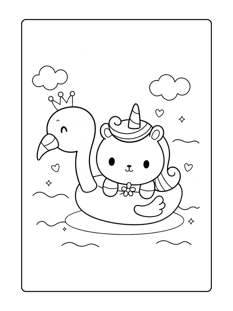 Een baby unicorn in een pyjama met sterretjesprint