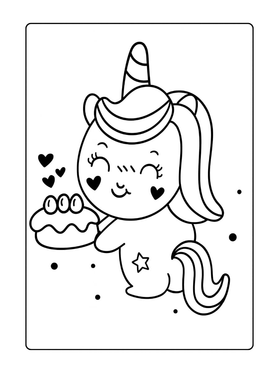 Een cupcake in een ijsje vorm met unicornhoorn erop