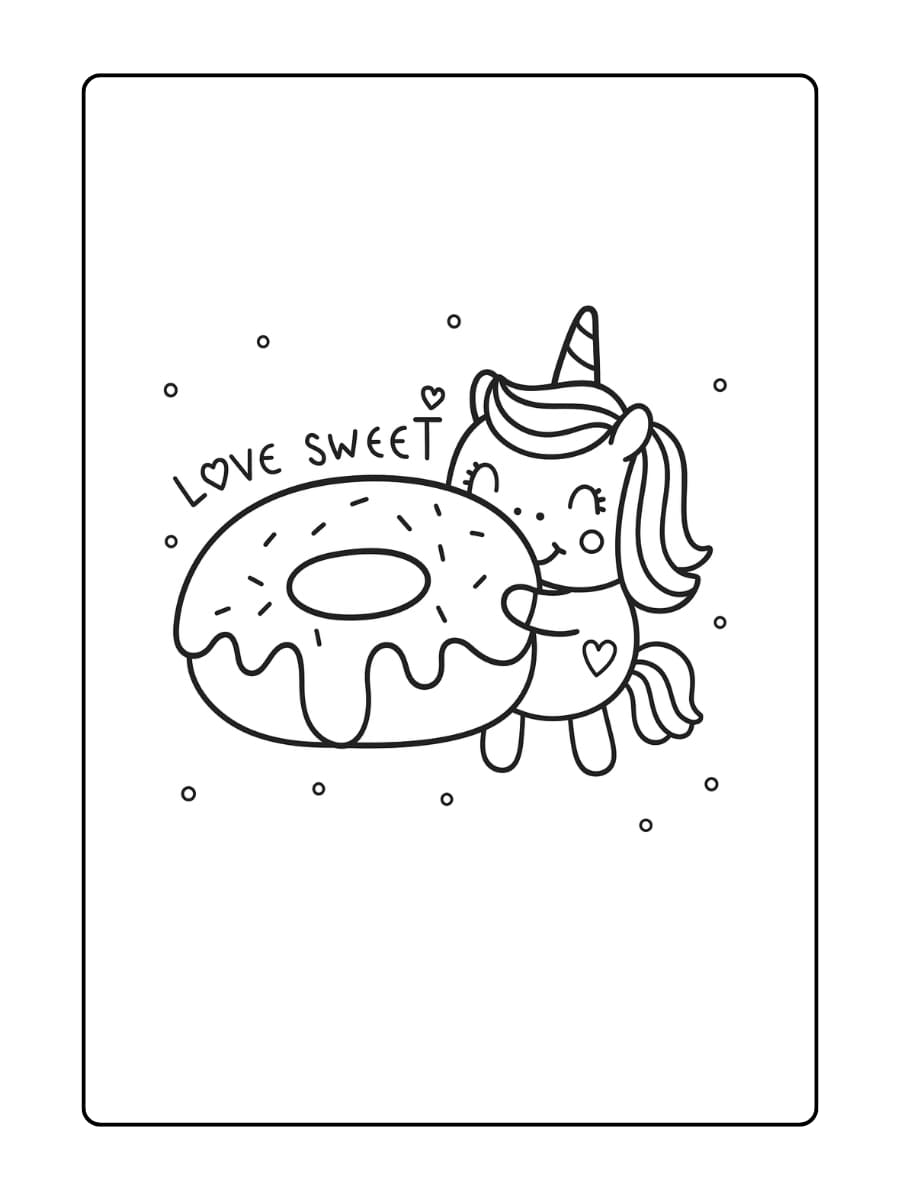 Een donut in de vorm van een unicornhoofd met oren en hoorn
