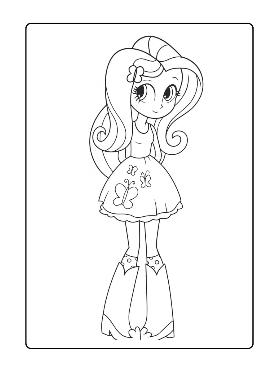 Fluttershy praat met een papegaai