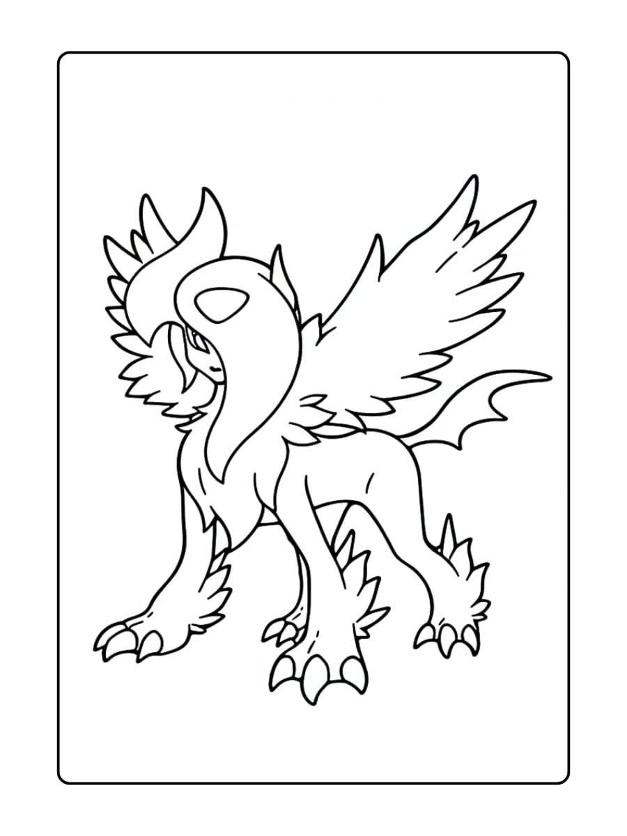 pokemon kleurplaat Mega Absol
