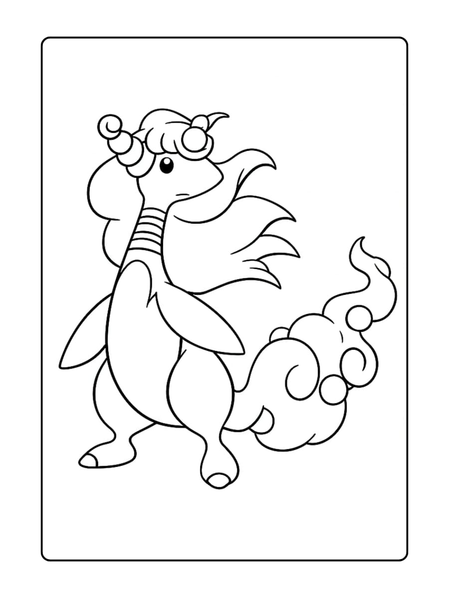 pokemon kleurplaat Mega Ampharos