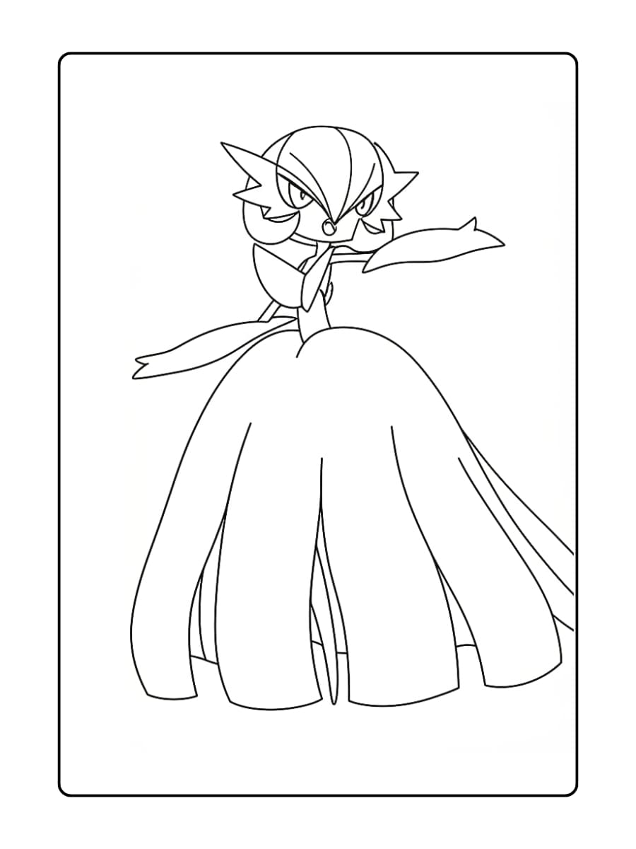 pokemon kleurplaat Mega Gardevoir
