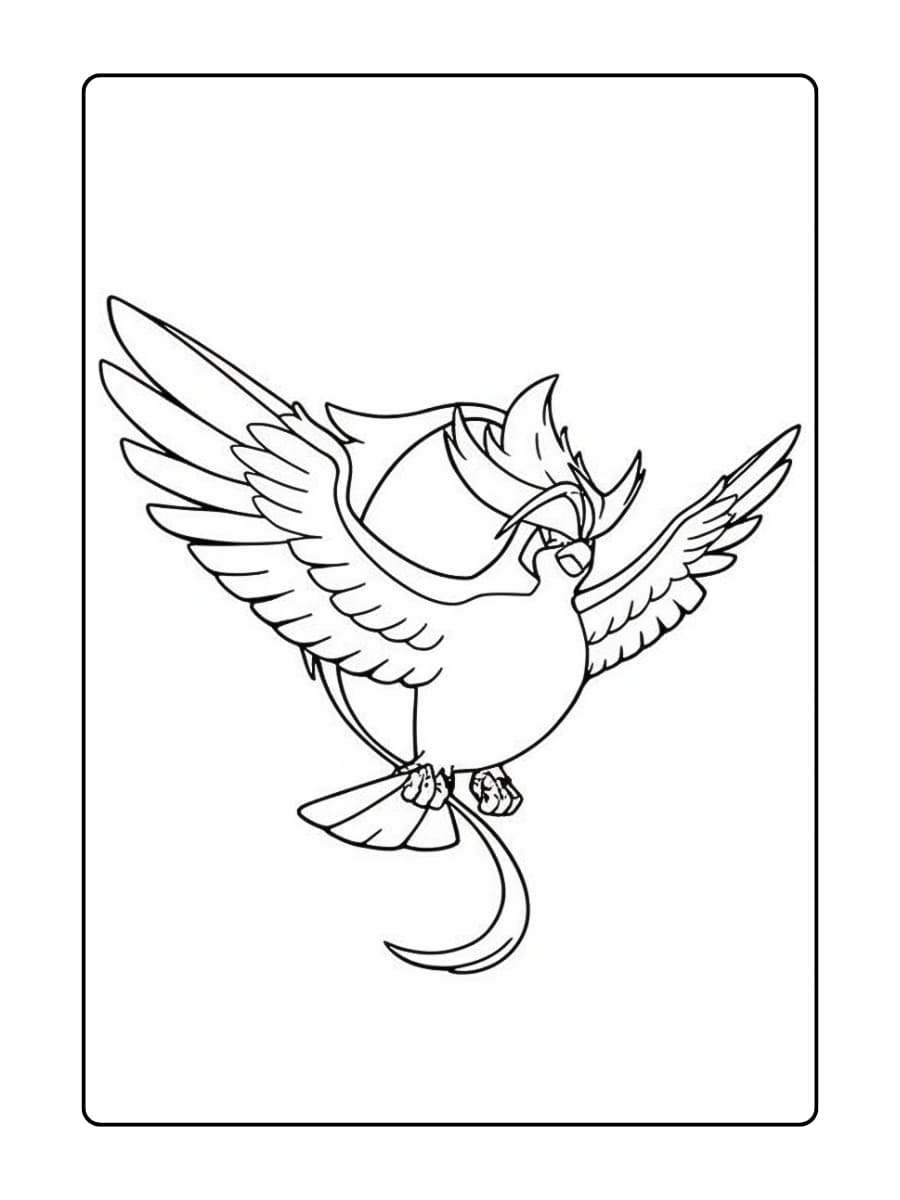 pokemon kleurplaat Mega Pidgeot