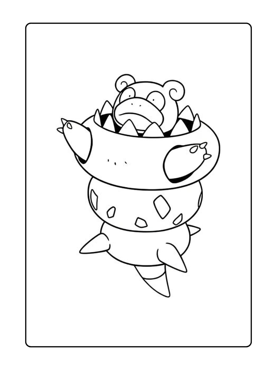 pokemon kleurplaat Mega Slowbro