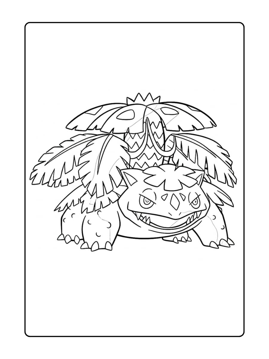 pokemon kleurplaat Mega Venusaur