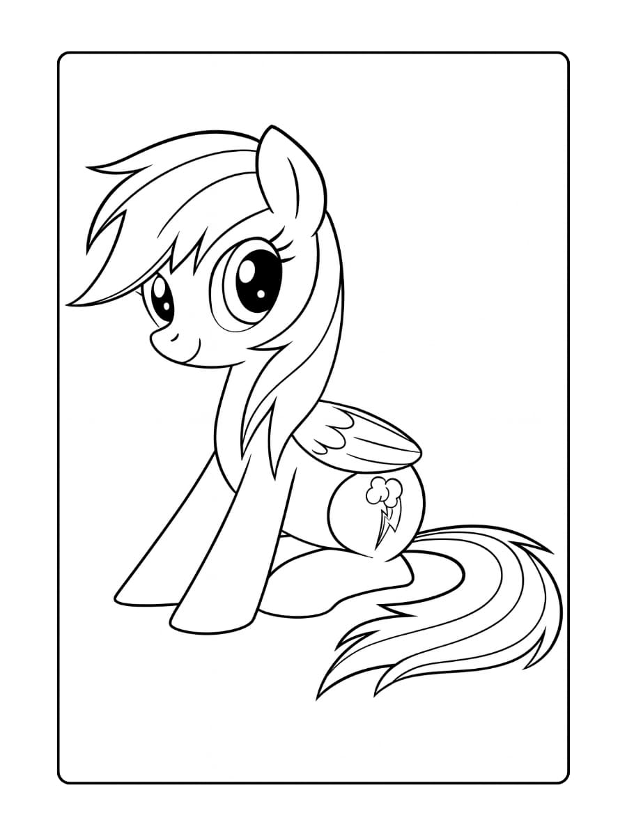Rainbow Dash in een vliegrace