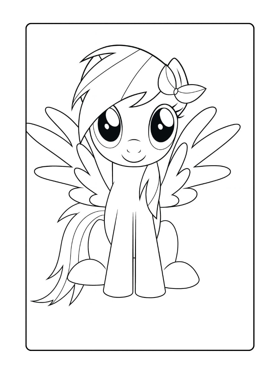 Rainbow Dash tussen de wolken
