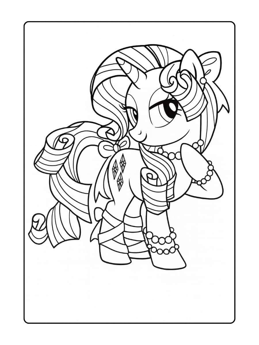 Rarity ontwerpt een nieuwe jurk