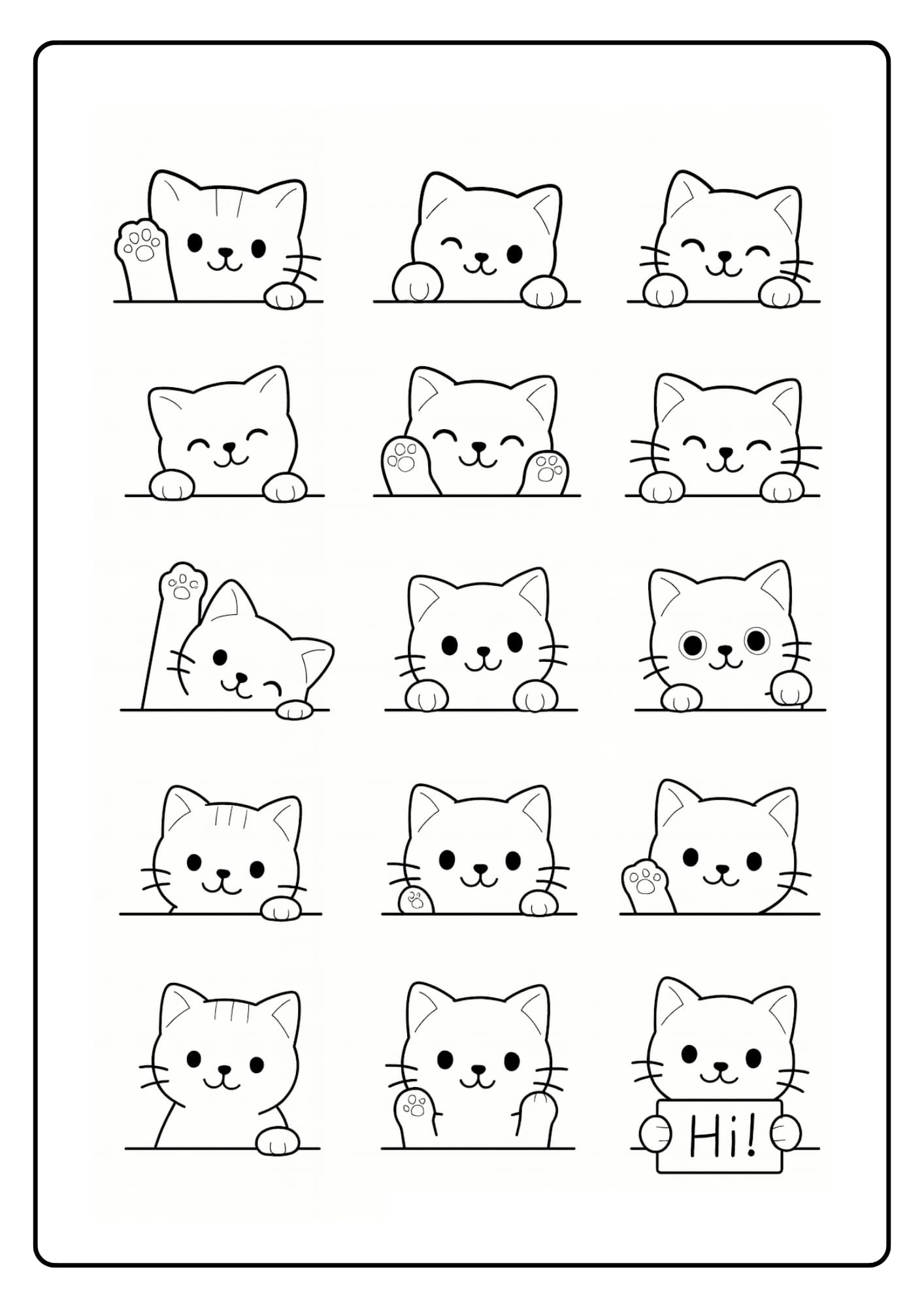 Schattige kat glimlacht vrolijk