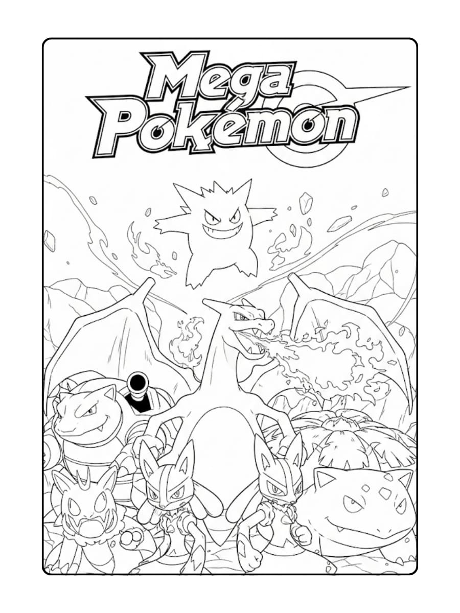 pokemon kleurplaat mega (3)