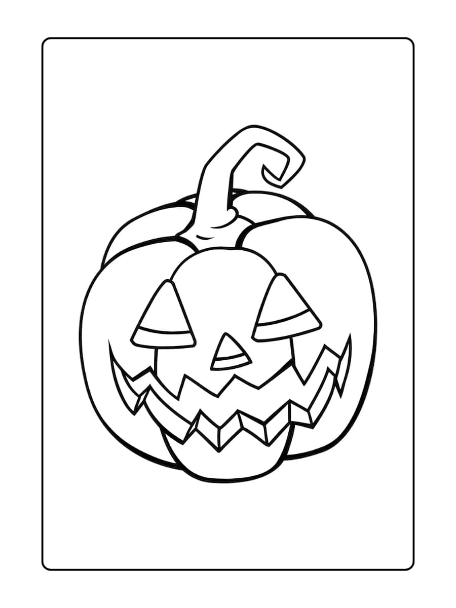Kleurplaat Halloween pompoen met een griezelig lachend gezicht Kleurplaat Halloween pompoen met een griezelig lachend gezicht