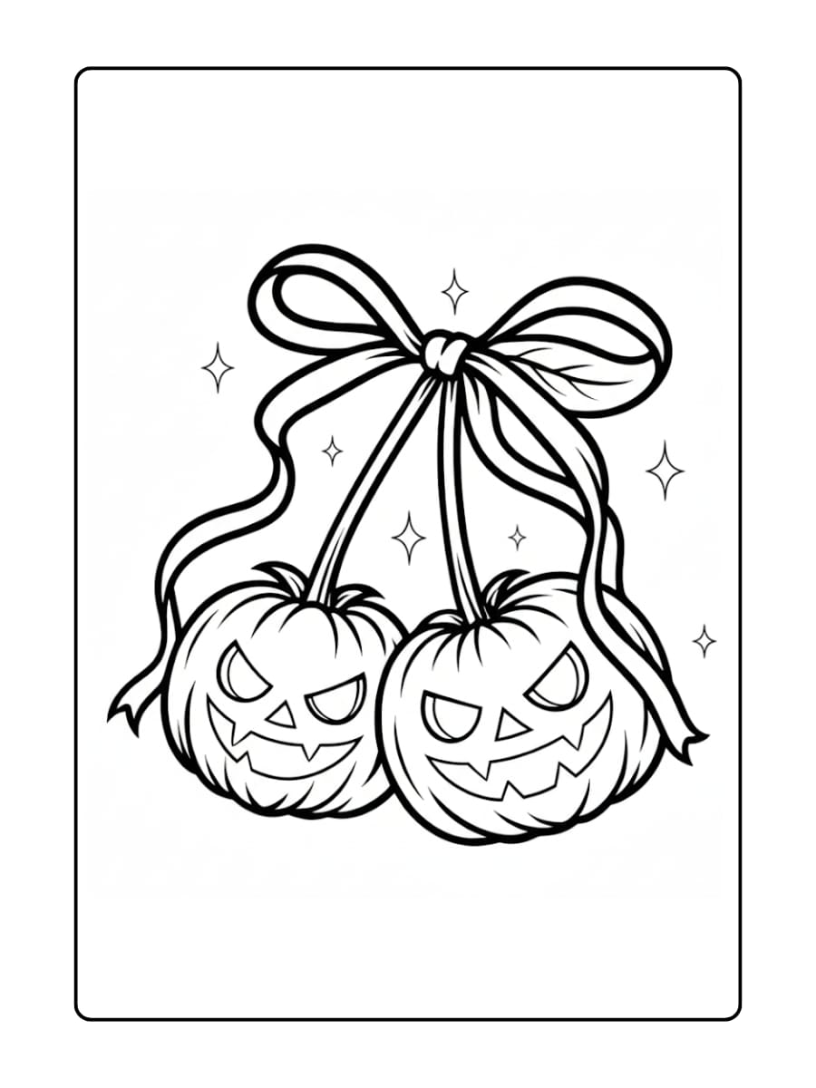 Kleurplaat Halloween met deze griezelige pompoenen!