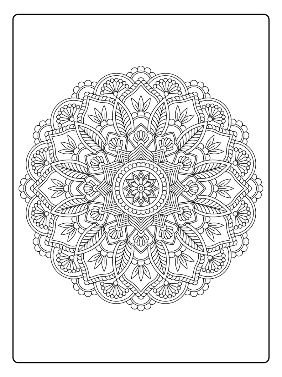 Cirkelmandala met geometrische patronen Cirkelmandala met geometrische patronen