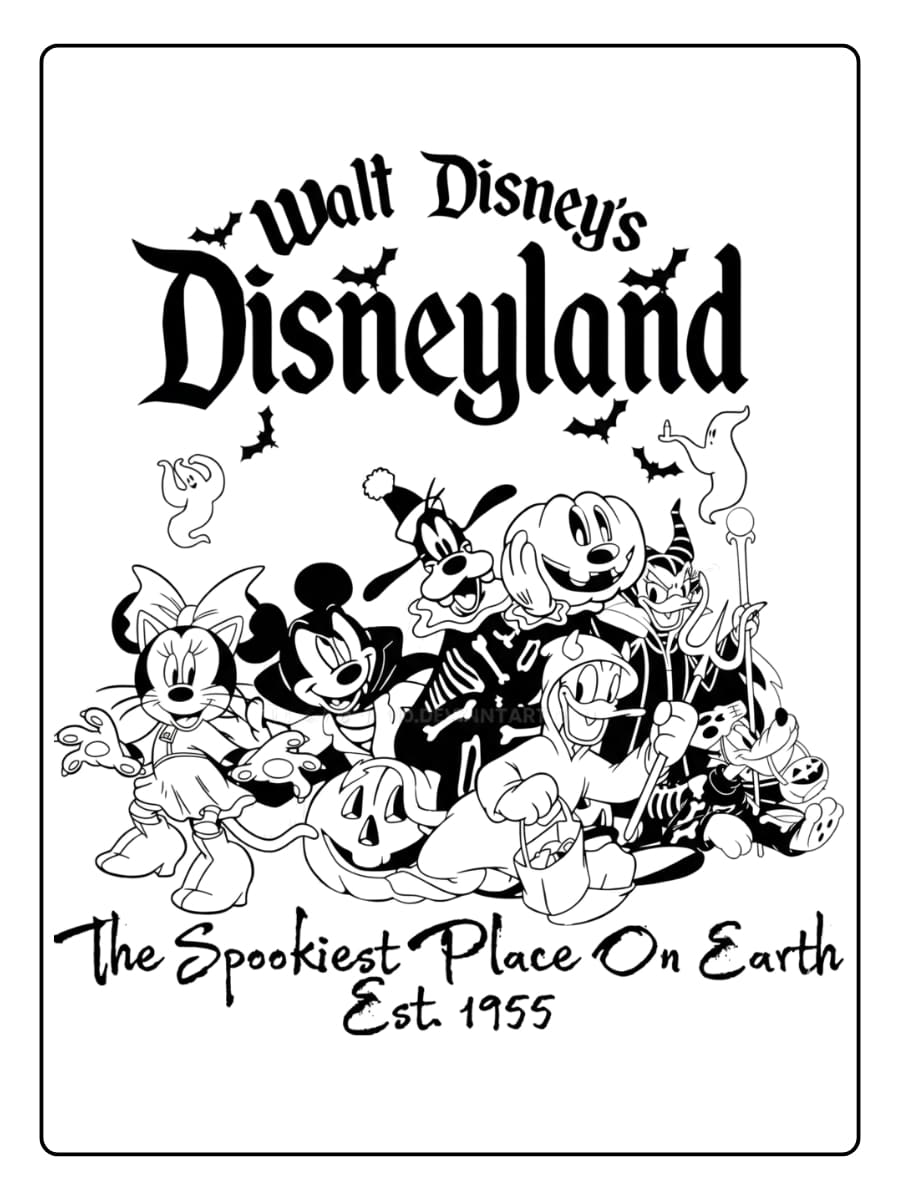 Disney halloween kleurplaat Disney halloween kleurplaat