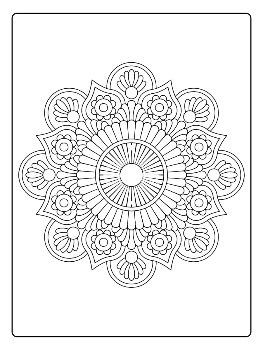 Mandala met zon en maan Mandala met zon en maan