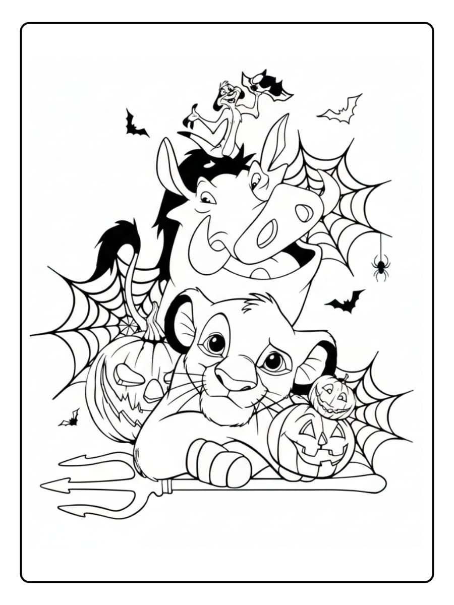 The Lion King halloween kleurplaat​
