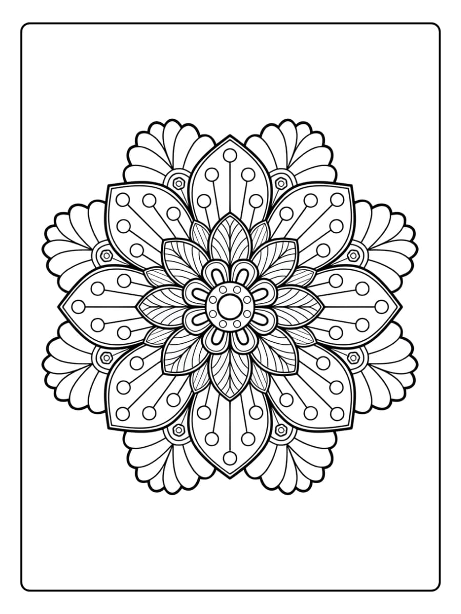 Traditionele mandala met spiralen Traditionele mandala met spiralen