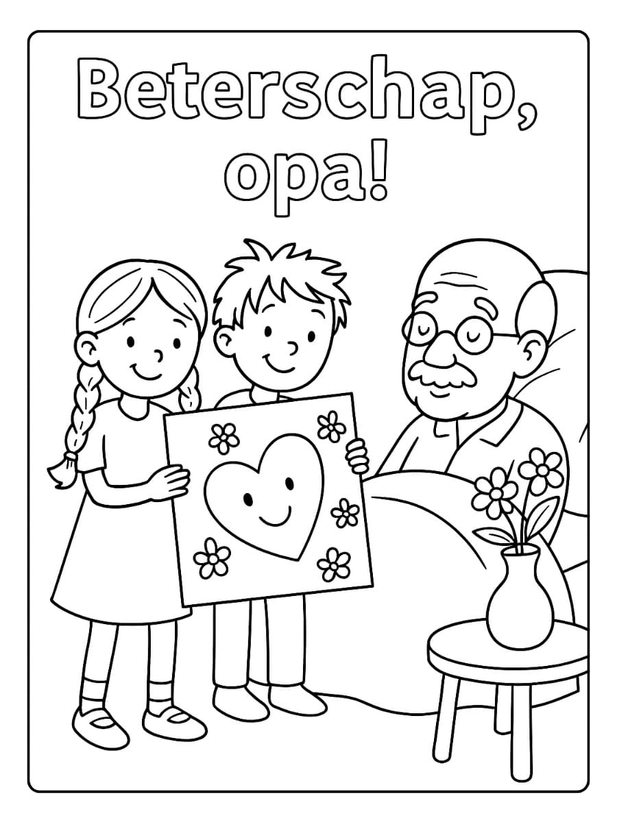 kleurplaat beterschap opa