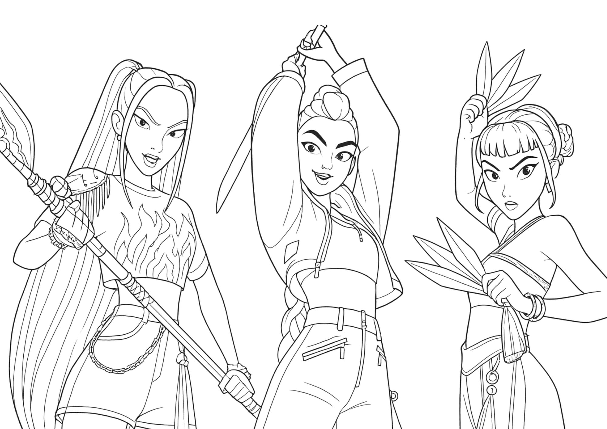 kleurplaat kpop demon hunters (3)