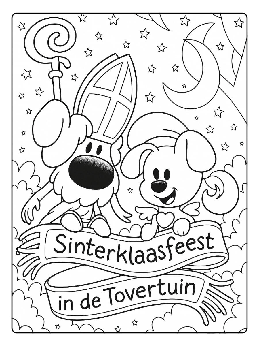 woezel en pip sinterklaas kleurplaat​