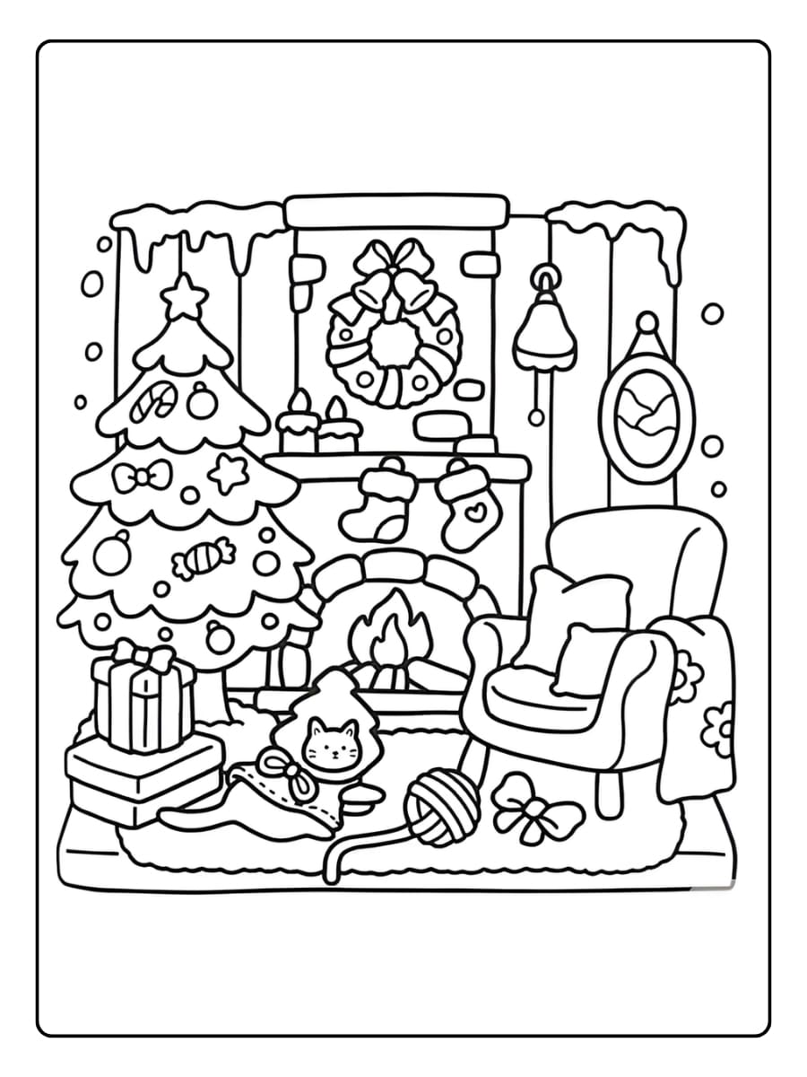 Coco Wyo als kerstman kleurplaat