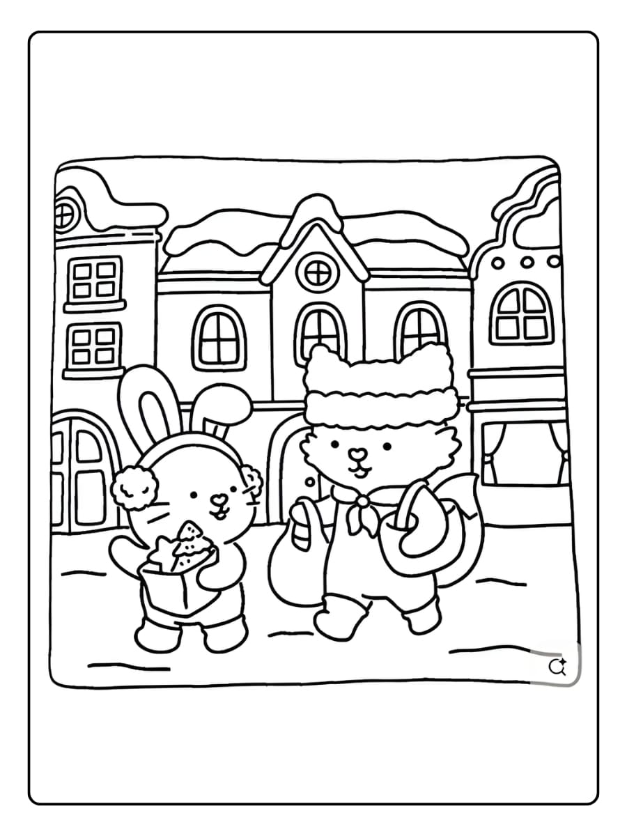 Coco Wyo en de kerstpakken kleurplaat