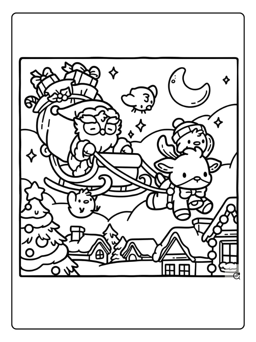 Coco Wyo in de sneeuw kleurplaat