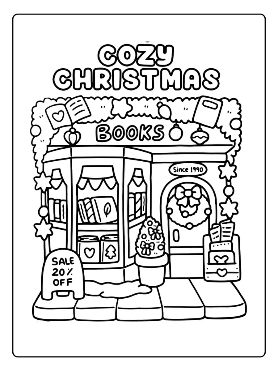 Coco Wyo kerst kleurplaat met kerstboom