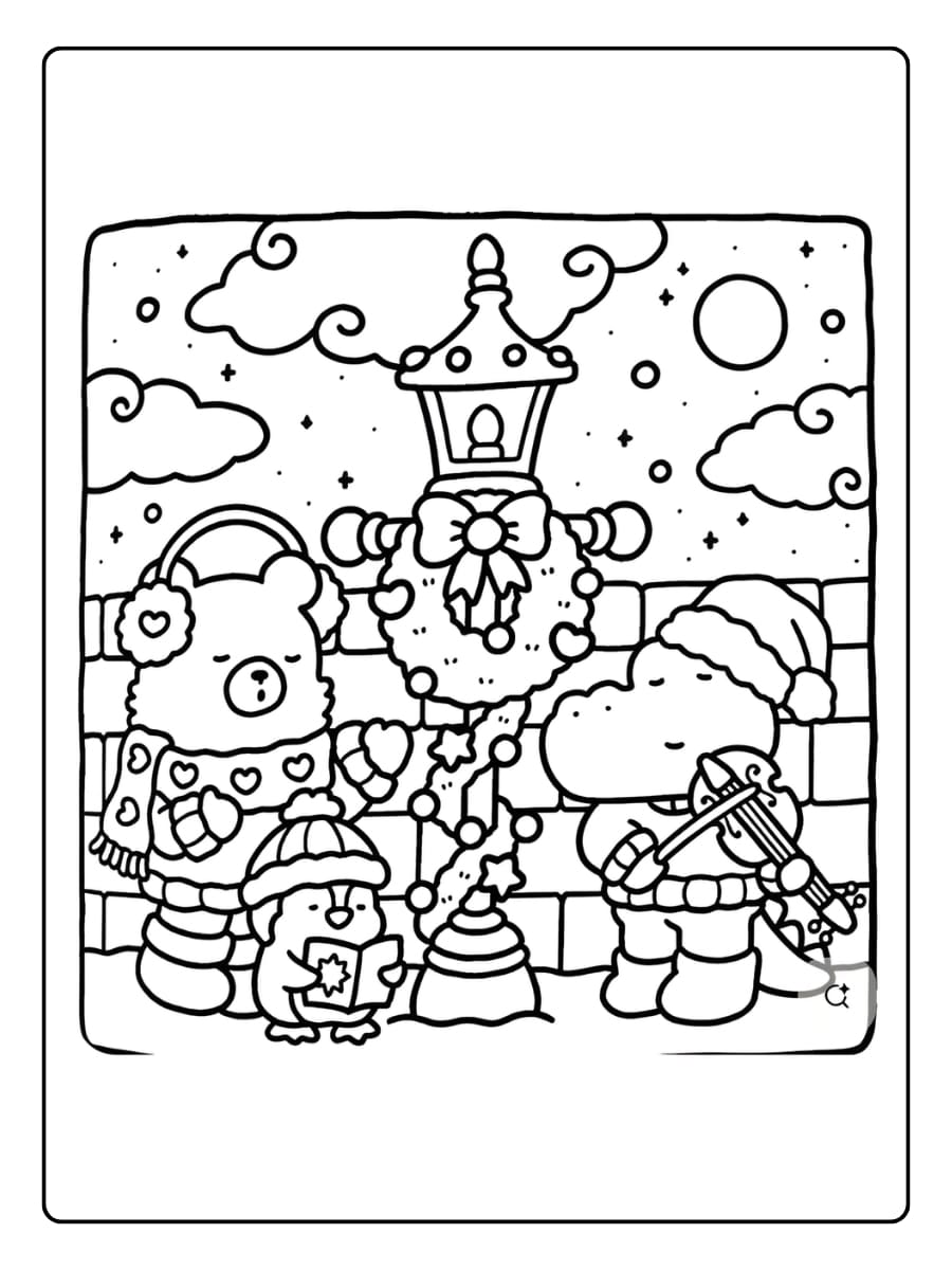 Coco Wyo kerstboom versieren kleurplaat