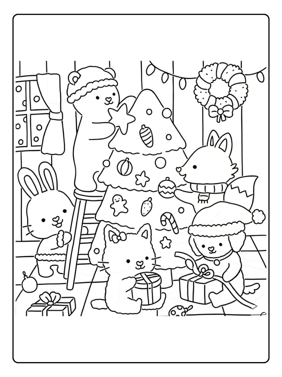 Coco Wyo kerstcadeautjes kleurplaat