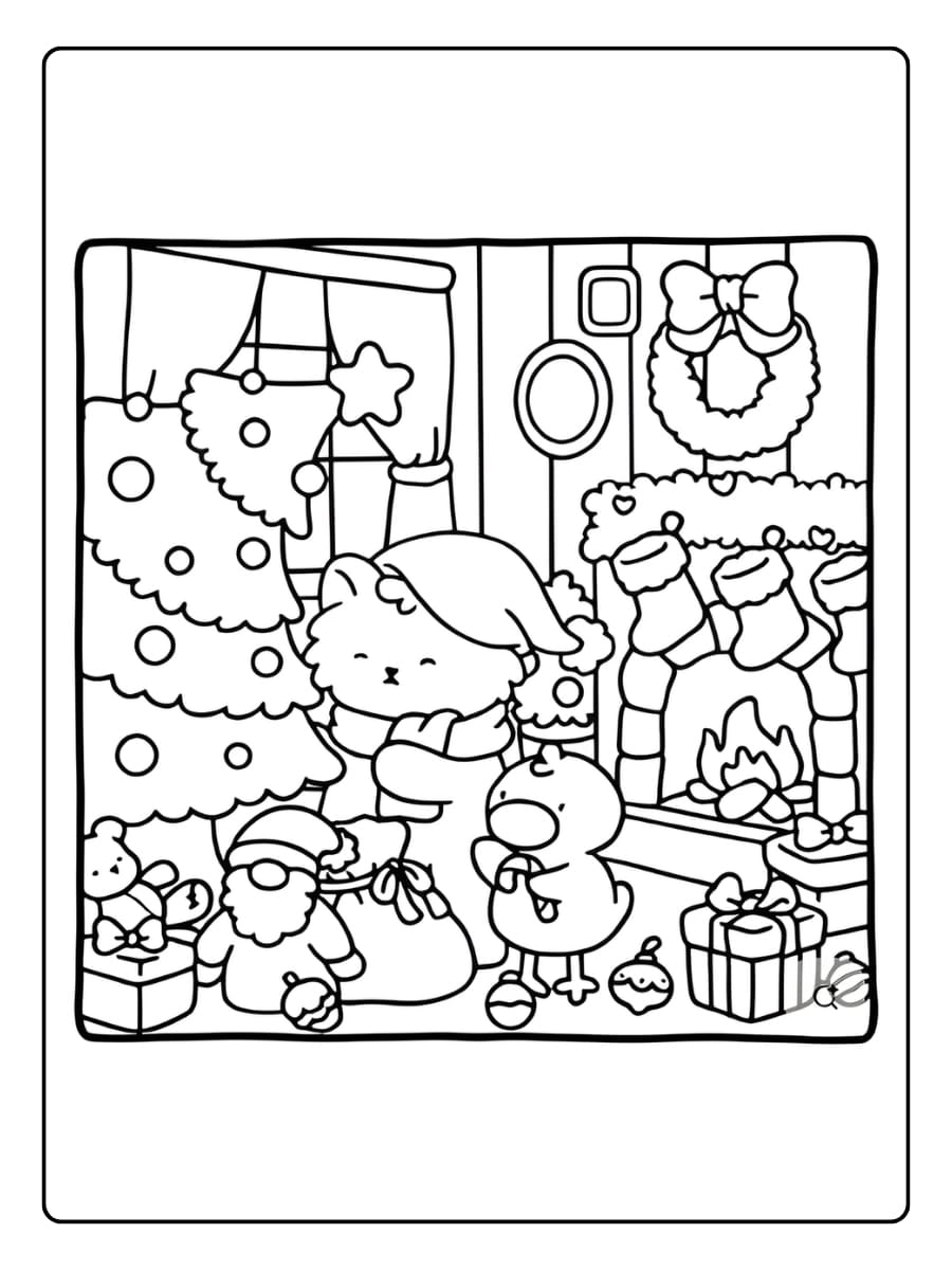 Coco Wyo kerstfairy kleurplaat