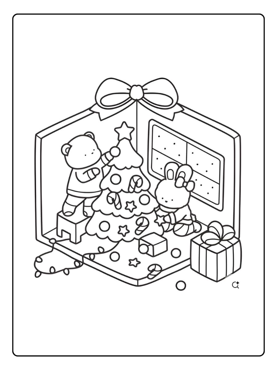 Coco Wyo kerstfeest kleurplaat