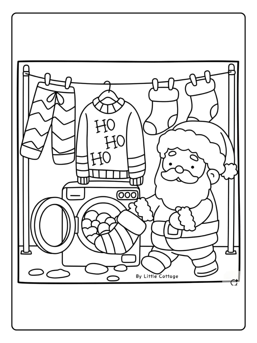 Coco Wyo kerstkous vullen kleurplaat