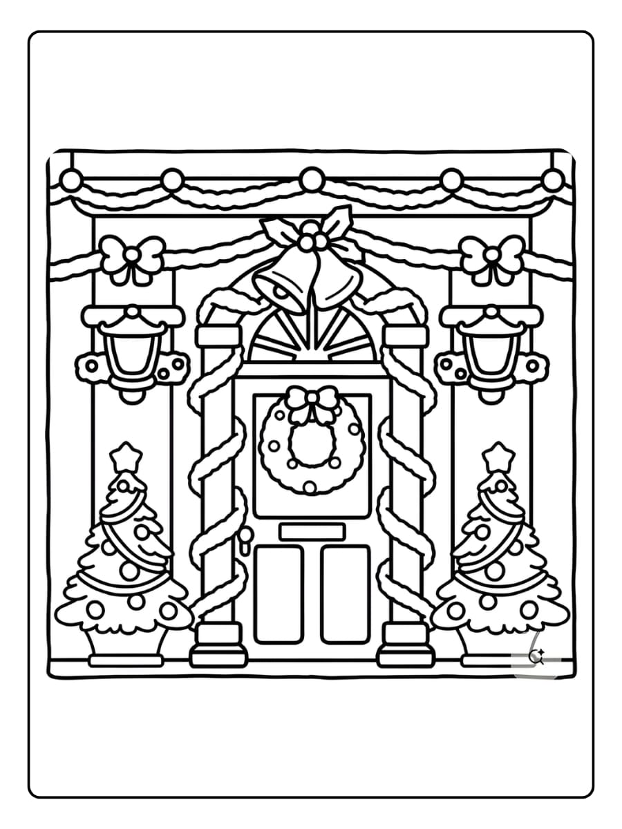 Coco Wyo kerstslee kleurplaat