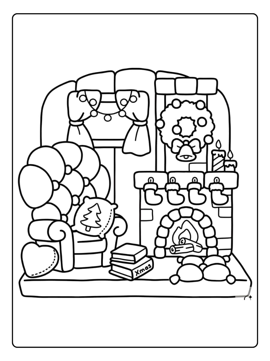 Coco Wyo kerstslee race kleurplaat