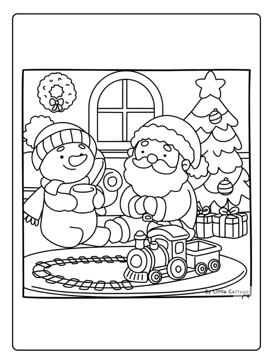 Coco Wyo kerstwinkelstraat kleurplaat