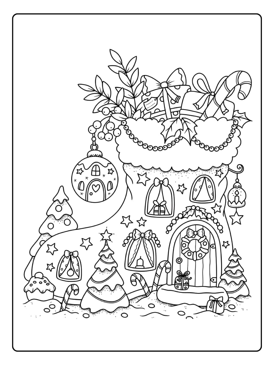 Coco Wyo met kerstmuts kleurplaat