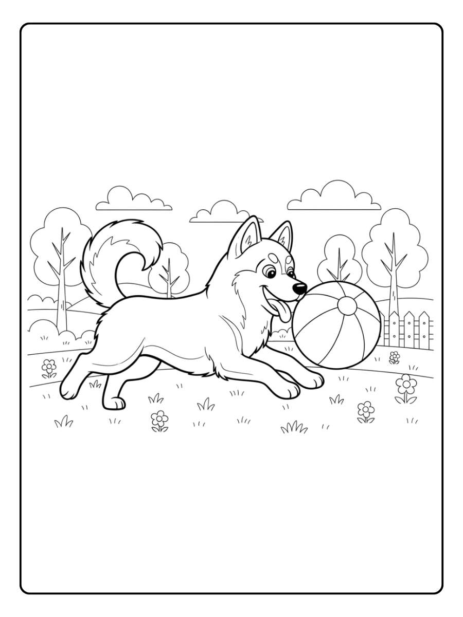 Husky Kleurplaat - Gratis Kleurplaten Voor Kinderen - Kleurplaat.center, image size:900x1200