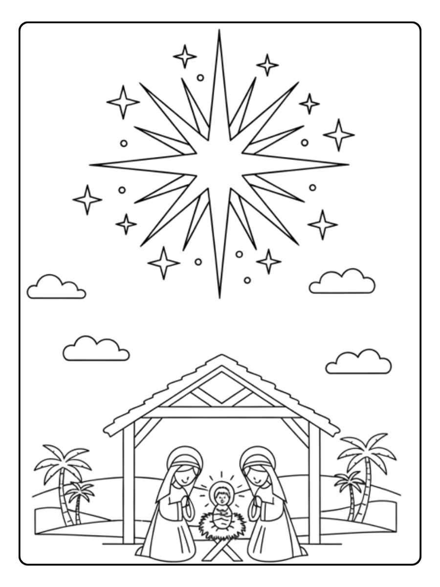 11+ Kerst Kleurplaat Christelijk Om In Te Kleuren - Kleurplaat.center, image size:900x1200